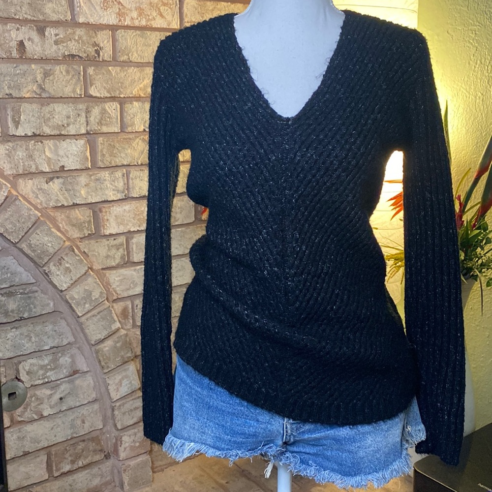 Black V-Neck Sweater